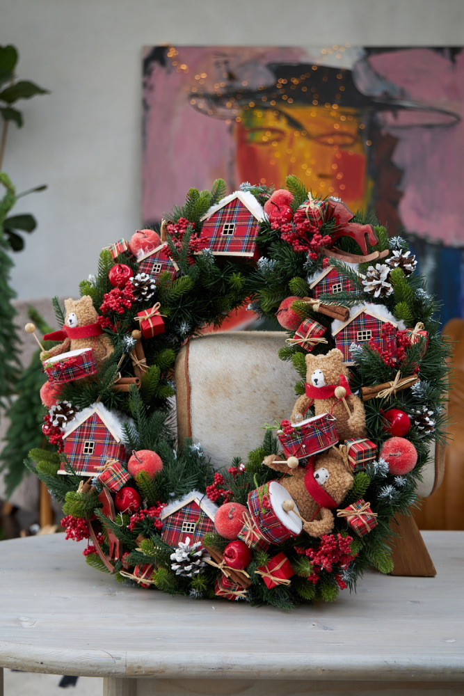 Рождественский венок "Christmas vintage" 50 фото 1