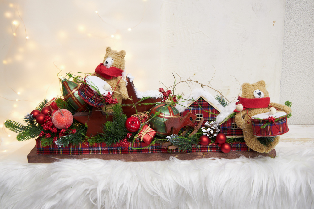Композиция на камин "Christmas vintage" фото 3
