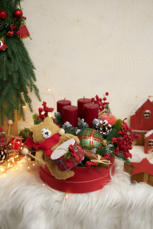 Композиция со свечами "Christmas vintage"