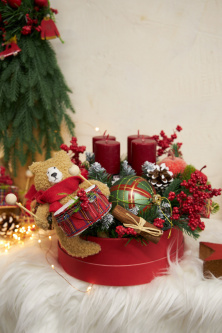 Композиция со свечами "Christmas vintage"